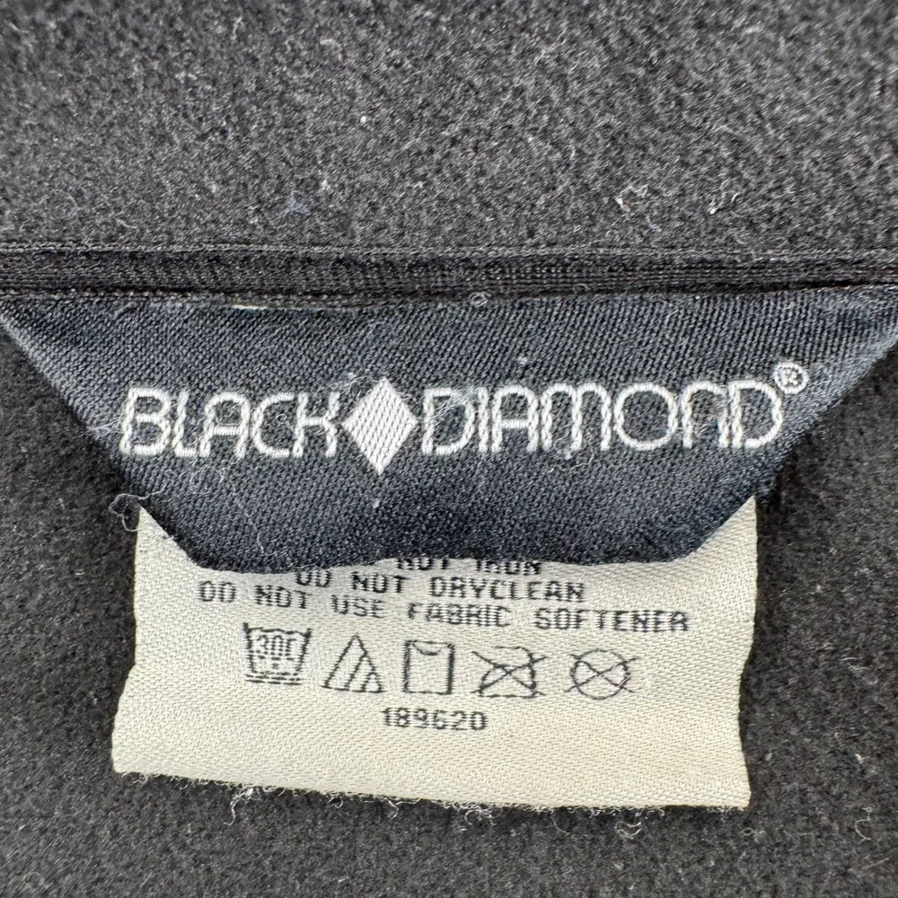 Black Diamond Mens Softshell Fleece Lined Jacket Black Large Full Zip